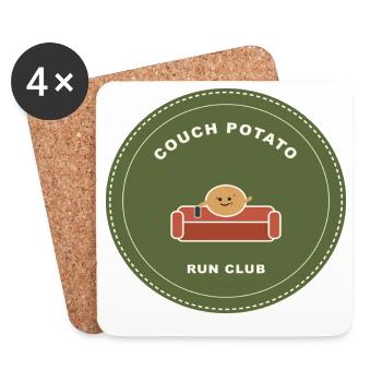 Couch Potato Run Club - Untersetzer (4er-Set) - Weiß - Vorne