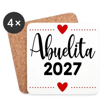Granny Abuelita 2027, Spanien - Untersetzer (4er-Set) - Weiß - Vorne