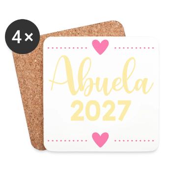 Baby 2017, Spanish Grandmother - Coasters (set of 4) - white - Front