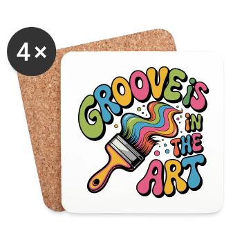 Groove is in the Art - Coasters (set of 4) - white - Front