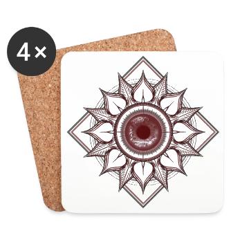 Verdant Oracle (Red) - Untersetzer (4er-Set) - Weiß - Vorne