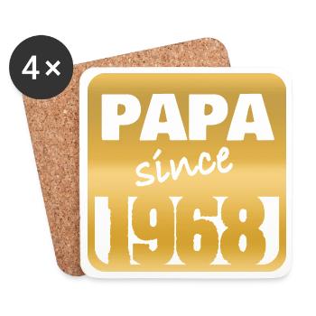 Papa 1968 - Untersetzer (4er-Set) - Weiß - Vorne