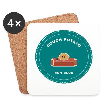 Couch Potato Run Club - Untersetzer (4er-Set) - Weiß - Vorne