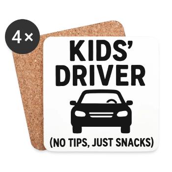 Mama Taxi - Kids Driver Muttertag Geschenk - Untersetzer (4er-Set) - Weiß - Vorne