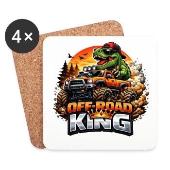 Offroad King Dino - Coasters (set of 4) - white - Front