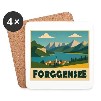Forggensee Minimal - Coasters (set of 4) - white - Front