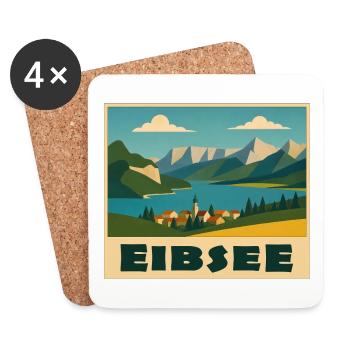 Eibsee Minimal - Coasters (set of 4) - white - Front
