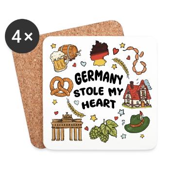 Germany Souvenir - Untersetzer (4er-Set) - Weiß - Vorne