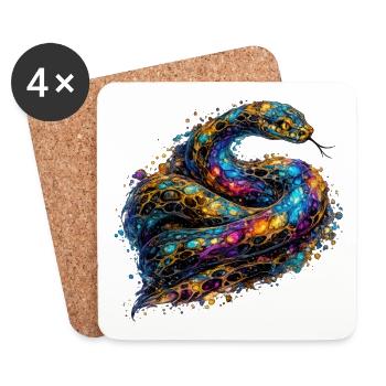 Celestial Serpent - Coasters (set of 4) - white - Front
