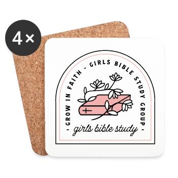 Girls bible study - Coasters (set of 4) - white - Front