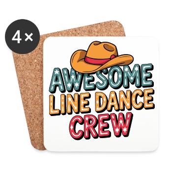 Line Dance Crew - Coasters (set of 4) - white - Front