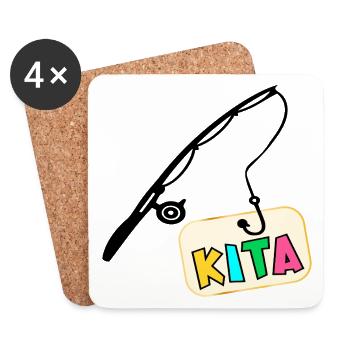 KITA Kitakinder Fishing - Coasters (set of 4) - white - Front