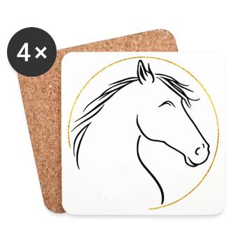 Wild mane, gentle grace - Coasters (set of 4) - white - Front