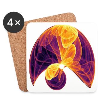 Sunblossom – Math Art - Coasters (set of 4) - white - Front