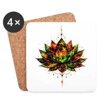 Radiant Lotus - Coasters (set of 4) - white - Front
