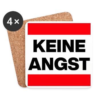 KEINE ANGST NIE WIEDER IST JETZT, NO NZS, REDE - Untersetzer (4er-Set) - Weiß - Vorne