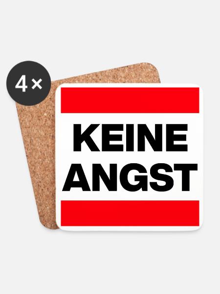 KEINE ANGST NIE WIEDER IST JETZT, NO NZS, REDE - Untersetzer (4er-Set) - Weiß