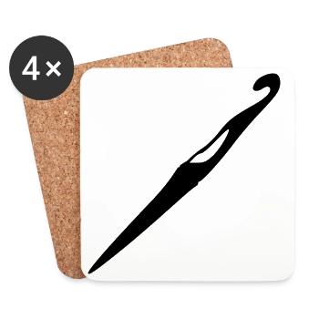 Crochet Crochet Hook Gift - Coasters (set of 4) - white - Front