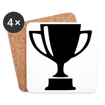 Cup Sports Competition Gift - Coasters (set of 4) - white - Front
