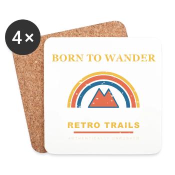 Born to Wander - Untersetzer (4er-Set) - Weiß - Vorne