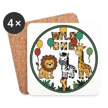 Wild One Zoodesign Balloon Party - Coasters (set of 4) - white - Front