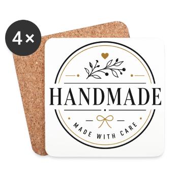 Handmade - Coasters (set of 4) - white - Front