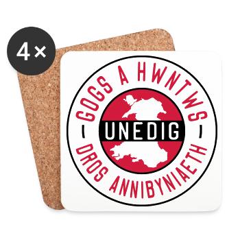 Gogs A Hwntws Unedig Dros Annibyniaeth - Untersetzer (4er-Set) - Weiß - Vorne