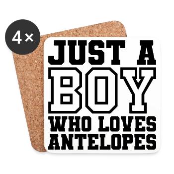 Just A Boy Who Loves Antelopes - Untersetzer (4er-Set) - Weiß - Vorne