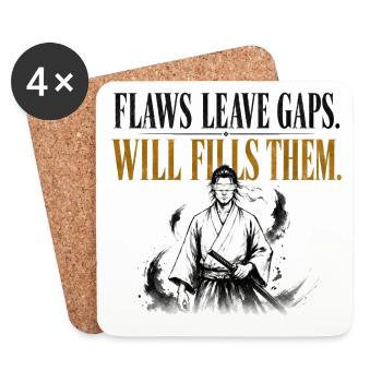 Stoic Samurai Will Fills Them Gym Motivation Shirt - Coasters (set of 4) - white - Front