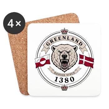 Greenland, Danish since 1380 - Coasters (set of 4) - white - Front