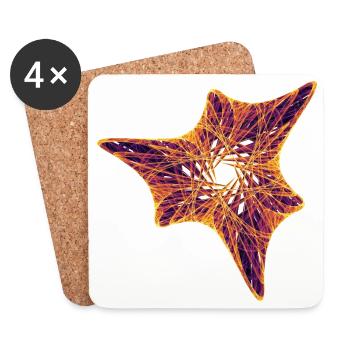 Starflame - Chaos Art - Dessous de verre (lot de 4) - blanc - Devant