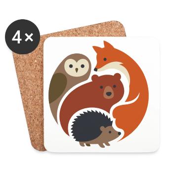 Outdoor Adventure - Respect the Locals - Coasters (set of 4) - white - Front