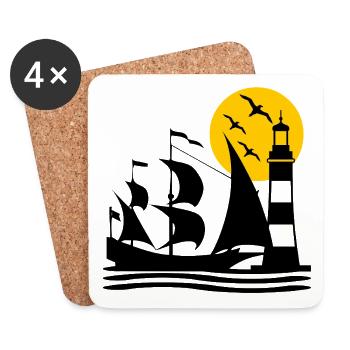 Sail - Coasters (set of 4) - white - Front