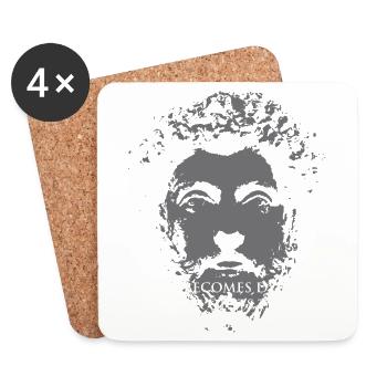 Marcus Aurelius Portrait - Coasters (set of 4) - white - Front