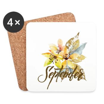 September - Coasters (set of 4) - white - Front