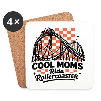 Cool Moms Roller Coaster Ride - Coasters (set of 4) - white - Front
