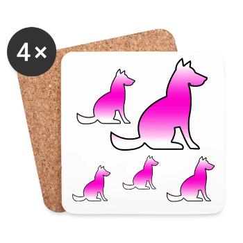 canine - Coasters (set of 4) - white - Front