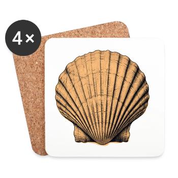 Sea Shell - Coasters (set of 4) - white - Front