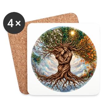Circle Of Life - Untersetzer (4er-Set) - Weiß - Vorne