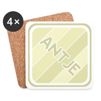 Gift for Antje - Coasters (set of 4) - white - Front