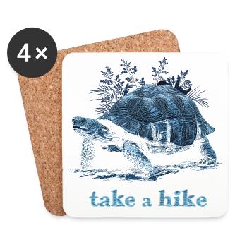 take a hike - Coasters (set of 4) - white - Front