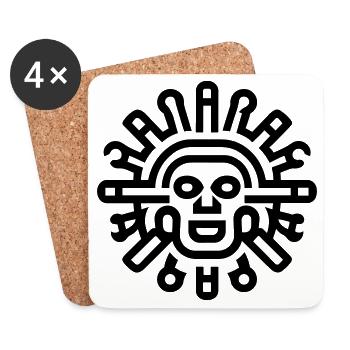 Aztec sun - Coasters (set of 4) - white - Front
