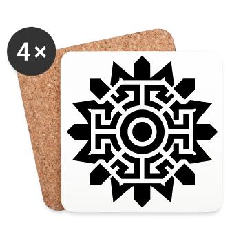 Aztec sun - Coasters (set of 4) - white - Front