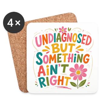 Undiagnosed, but something is wrong - Coasters (set of 4) - white - Front