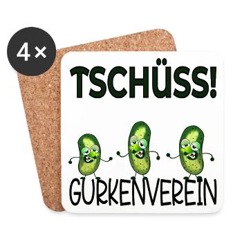 Abschied Kollegen Gurkenverein - Untersetzer (4er-Set) - Weiß - Vorne