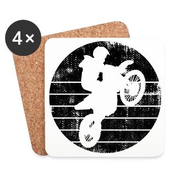 motocross riders - Coasters (set of 4) - white - Front