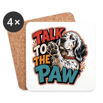 English Setter - Coasters (set of 4) - white - Front