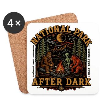 National Park After Dark - Coasters (set of 4) - white - Front