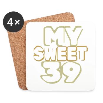 39 - Coasters (set of 4) - white - Front