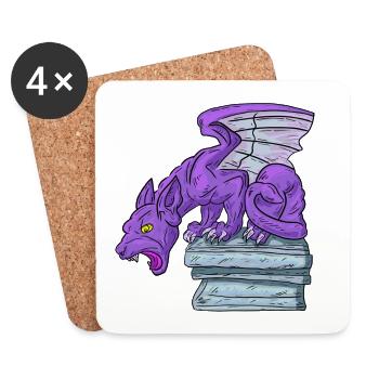 Purple Gargoyille - Coasters (set of 4) - white - Front
